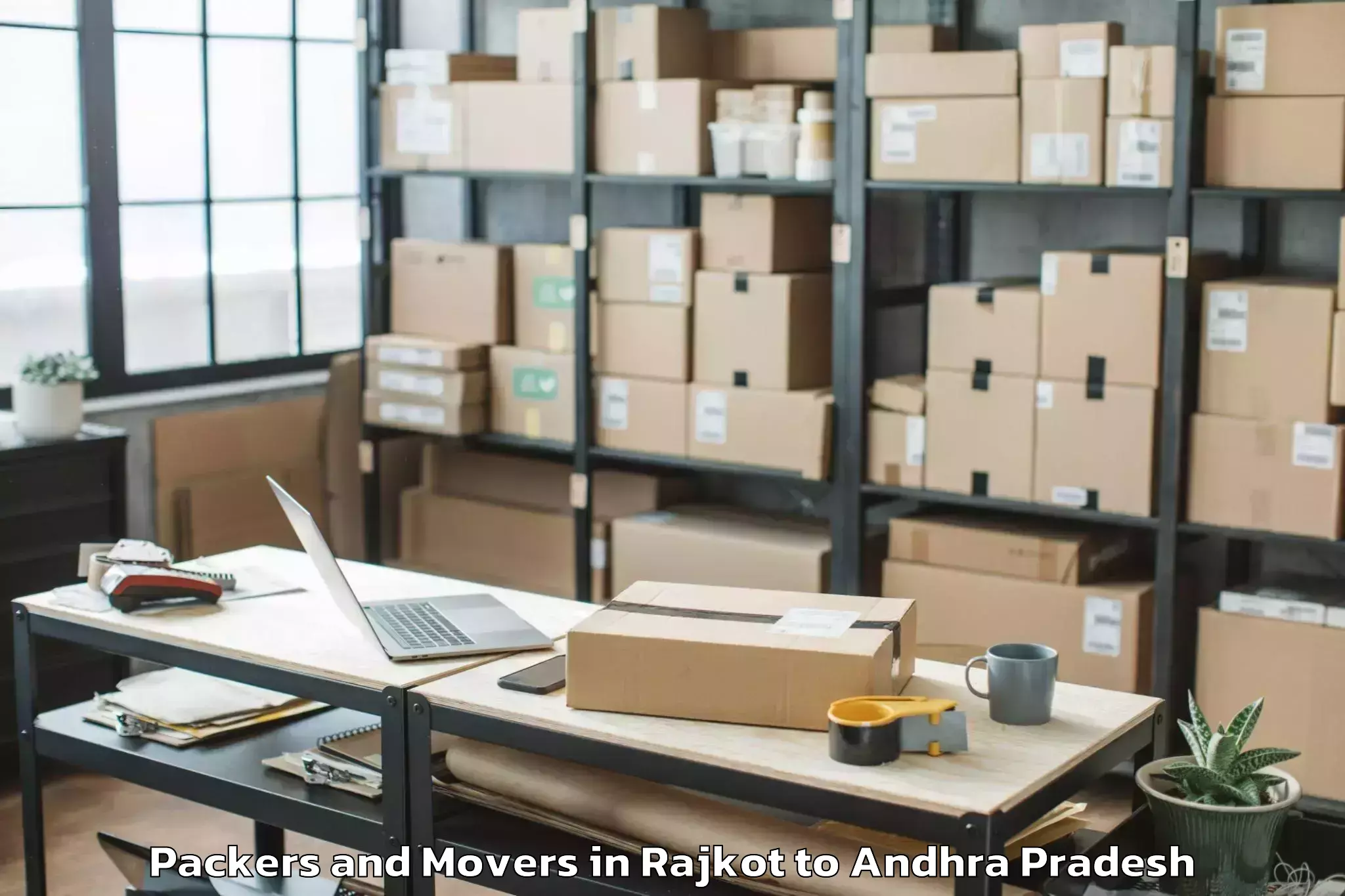 Professional Rajkot to Akividu Packers And Movers